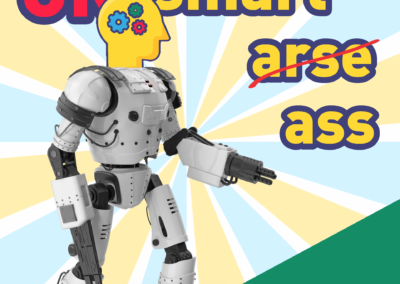 [OK Smart-ass logo with robot]